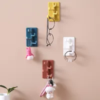 Rotating Adhesive Hook Creative Nordic Bathroom Kitchen Wall Hole-Free Hanger Key Bag Hook Home Accessories Organizer