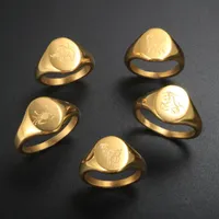 Cluster Rings Zodiac Aries Taurus Gemini Cancer Virgo Libra Customized Engraved Signet For Women Men Minimalist Ring JewelryCluster