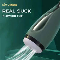 NXY Masturbators SexMale Unimat Real Air Sucking Masturbator Deep Throat Vibration Automatic Suction Adult Oral Toys for Men Vacuum Blowjob Cup 220427