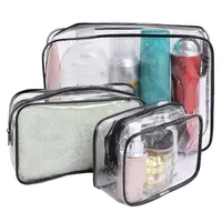 Transparent PVC -förvaringsväskor Travel Organiser Clear Makeup Bag Kosskän kosmetisk väska Skönhet Case toalettartiklar tvättväskor 220616