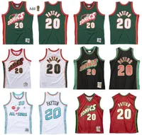 Zszyta koszulka koszykówki Gary Payton S-6xl Mitchell Ness 1994-95 95-96 99-00 Mesh Hardwoods Classics wersja retro Wersja mężczyzn Kobiet Jersour Jerseys
