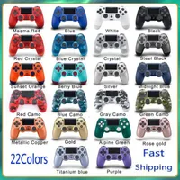 Wholesale PS4 Wireless Bluetooth Controller 22 color Vibration Joystick Gamepad Game Controller for Play Station With box by DHL Vs PS5