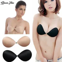 Sexy Sujetador Women's bra Invisible Push Up Bra Self-Adhesive Silicone Seamless Front Closure Sticky Backless Strapless250w
