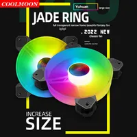 Fans & Coolings Coolmoon 12V Case Fan PC Cooling RGB 6PIN Led 12cm 14cm Mute Computer Heatsink Dissipation Color Sync Game Accessories