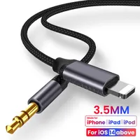 For iPhone 3.5mm Jack Aux Cable Car Speaker Headphone Adapter for iPhone 13 12 11 Pro XS Audio Splitter Cable for iOS 14280V
