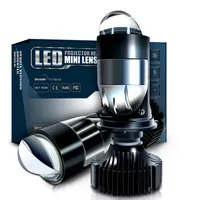Car Headlights Stella Auto Lamp Mini Lens LED H4 Lampor strålkastare för bilar High Beam Low Projector Turbo Fan 6000K vit färgbelysning