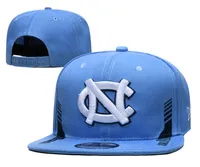 2022 Tüm Takım Hayranının NCAA USA KOLEJ açık mavi renk beyzbol ayarlanabilir şapka tarla karışımı boyutu kapalı düz fatura taban top snapback kapaklar kemik chapeau