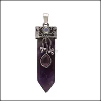 Collares colgantes de alta calidad 1pcs/flecha de lote colgantes de piedra natural para hacer accesorios de joyer￭a encanto buen collar de collar Dhqxi