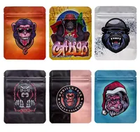 Gorilla Najnowsze puste gummy torba Zakłada plastikowe opakowanie opakowanie gumowate zamek zapach torebki