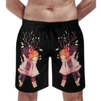 Shorts para hombres El prometido Neverland Emma Ray Board ingenuo y lindo Pantalones cortos Pantalones cortos ELASTIC Classic Impresión de natación Trunksmen