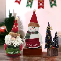 Décorations de Noël Snowman / Santa Claus Cartoon Dolls Festive Amosphère Décorer les cadeaux créatifs