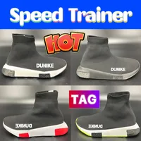 Gai Designer Speed ​​Trainer Men Women أحذية غير رسمية ثلاثية أسود أحمر أبيض الرجل الأخضر الأحذية زلة على رجال الأحذية الرياضية أزياء القماش المدربين التنفس