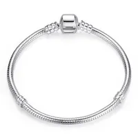 AIFEILI Dropship Authentic Silver Plated Snake Chain DIY Charm Bracelet & Bangle DIY For Women Bracelet Jewelry Gift297V