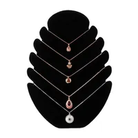 Nya halsbandsmycken Velvet Stand Chain Holder Tray Organizer Show Display Rack Jewelry Accessories Display8321a