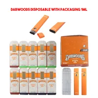 Dabwoods rechargeable jetable stylo de vape E Cigarettes Kits de démarrage 1.0 ml 280mAh Vapes Pods Pod de dispositif vide pour huile épaisse avec boîte d'emballage