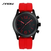Sinobi Sports Women Wrist Watches Casula Geneva Quartz Watch Soft Silicone Strap Fashion Color Remiced Reloj Mujer298S