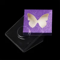거짓 속눈썹 3D 나비 광장 중공 포장 케이스 트레이 빈 여자를위한 빈 속눈썹 상자