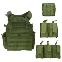 Jaquetas de caça Transportador de proteção de paintball Molle Tactical Vest Gp Mag Bolsa 1000D Nylon Exército Combate ao ar livre Jacketshuhu