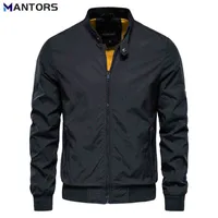 MANTORS Solid Color Baseball Jacket Men Casual Stand Collar Bomber Jackets Spring Autumn High Quality Slim Fit Jackets for Men L220718