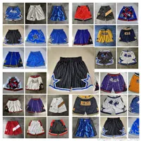 Team Basketball''nba''Shorts Just Don Retro City Version Stripe Wear Sport Pant With Pocket Zipper Sweatpants Hip Pop White Purple