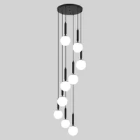 LEDロングペンダントランプサークルゴールデンヴィラリビングルーム雰囲気の屋内照明ランプ展示ホール装飾吊り光