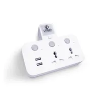 Creative Smart White Multi-Channel Power Cord Plug Extension Socket USB Power Strip med Night Light Multi-Function Switchboard WH321U