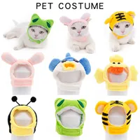 Dog Apparel Lovely Pet Accessories Soft Cute Cartoon Animal Cat Headgear Puppy Cosplay Hat Hand Cover Creative Halloween Party HeadbandDog