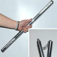 2022 Topselling Martial Arts Stick Silvery Nunchakus 2 in 1 Combined Carving Dragon Stainless Steel Nunchucks Self-Defense Non-Sli299t