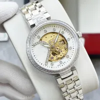 Fashion Mechanical Women's Watch 32mm Ceramic Steel Chain Sapphire Mirror rostfritt st￥l Case Sports vattent￤ta lyxdiamantklockor h￶gkvalitativa klockor AAA