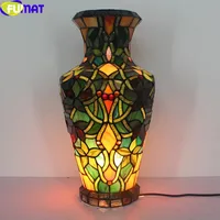 Фумат тиффани в стиле ваза настольный фонарь витражи домашний фон