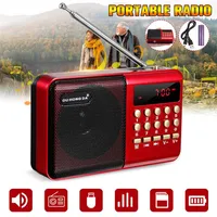 Neue Mini Tragbare Radio Handheld Digital FM USB TF MP3 Player Lautsprecher Wiederaufladbare243n
