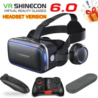 Оригинальный VR Shinecon 6.0 Standard Edition и гарнитура версия Virtual Reality VR Glasses Hearset Hearset Healsets Дополнительный контроллер LJ200235G