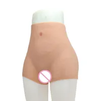 Shapers do corpo masculino Silicone realista calça falsa Panties realidade vagina travesti cross-dressing de cintura alta levantando a transformação de peça privada m.