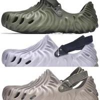 Kutu Croc Sandalet ile Polleks tıkanma kadınlar ayakkabı Saleke Bembury Sasquatch Salatalık Stratus Menemsha Kesik Spackle Timsah Tasarımcı Yeşil Bej Dış Mekan