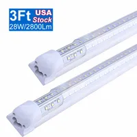 3FT Linkbar LED-butiksljus 35 tum 28W 30W 32W Tube Lights Cooler Door Lighting 35 '' Integrated T8-lampor, 6500K AC85-277V tak och verktygsremsa Barlampa Oemled