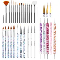 Spazzole per unghie 1 set UV Gel Art Brush Dotting Pen Drawing Painting Set DIY Design Strumenti Accessori Manicure Accessori