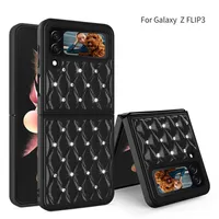 SUMSUNG ZFLIP3 Kılıf Lüks Bling Sparkle Glitter Sert PC Samsung Galaxy Z Flip3 için Kabuk Kapak Koruyun Flip 3 5g Z3 Coque Funda