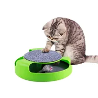 Funny Cat Toy Pet Draping Board Turntable CH Fałszywy mysz Plastikowa gra 220408