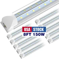 Jesled LED Tube Light, Shop Lights, SMD5730, 8ft 150W 15000lm, 6500K Cool White V-Shape Clear Cover, Hight Output, For Garage, Warehouse