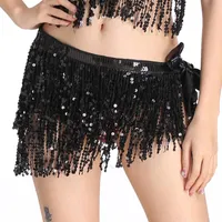 Gonne 9 colori sexy Women Skirt Skirt Fringe Belly Ladies Ladies Minonsicry Cropped con vita legata per Dance Rave Party