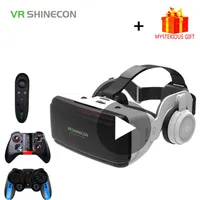 VR Shinecon Casque Helmet 3D Glasses Virtual Reality For Smartphone Smart Phone Headset Goggles Binoculars Video Game Wirth Lens2364