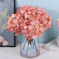 새로운 스타일 인공 꽃 복고풍 프랑스 쉘 수국 시뮬레이션 테이블 장식 꽃다발 집 결혼식 DIY 장식 10pcs