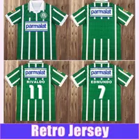 1993 1994 Palmeiras R. Carlos Edmundo Rétro Mens Soccerys Soccerys Zinho Rivaldo Evair Home Football Chemises Mens Uniformes Camisas de Futebol