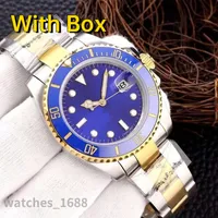 Esporte relógio Mens relógios azul preto cerâmico safira u1 de alta qualidade de aço inoxidável pulseira de pulso água impermeável luminoso clássico mecânico presentes relógios de pulso homens