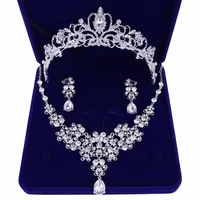 Bridal Tiaras Hair Necklace Earrings Accessories Wedding Jewelry Sets Cheap Fashion Style Bride Hair Dress308P