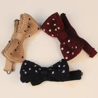 Sitonjwly Male Polka Dots Mens Classic Knitted Bowties Butterfly Wedding Party Necktie Suit Tuxedo Bow Tie Gravatas Neck Ties