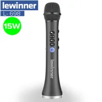 Lewinner L-698 Karaoke wireless Karaoke Microfono Bluetooth Speaker 2in1 Palmare Sing Recording Portable KTV Player per iOS / Android