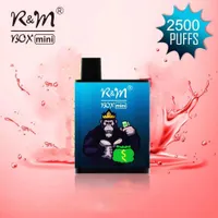 Original R&M Box Mini 2500 Puffs Cigarettes Bottom RGB Light 850mAh Battery Vapes 12 Colors Disposable Vapes Pod 12.5ml Vape 2% 5% E Cigs Rechargeable VS Bang XXL