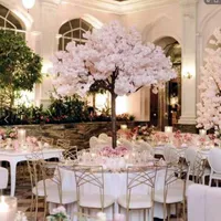 Upscale Artificial Flower Cherry Blossoms Wishing Tree Wedding Guide Decor Props For Home Living Rroom Garden Decoration