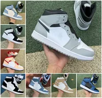 Retro 1 High OG Basketball Shoes Jumpman 1s Mens Women Starfish Patent Bred Bleached Coral Linen Light Smoke Grey Anthracite University Blue UNC Bio Hack Sneakers